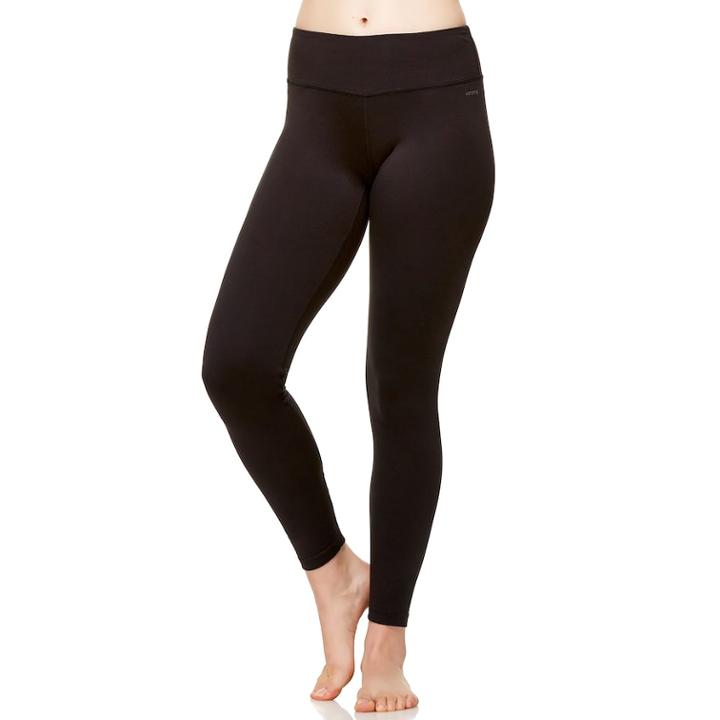 Women's Hottotties By Terramar Collins Leggings, Size: Large, Grey (charcoal)