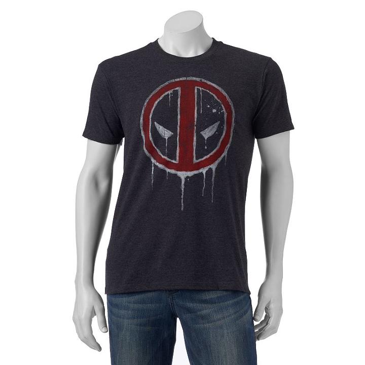 Men's Marvel Deadpool Drip Tee, Size: Xxl, Grey (charcoal)