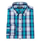 Men's Apt. 9&reg; Modern-fit Patterned Stretch Dress Shirt, Size: 16-34/35, Blue