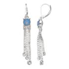 Dana Buchman Blue Crystal Fringe Drop Earrings, Women's
