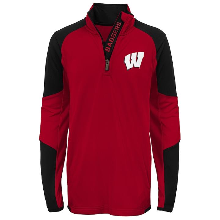 Boys 8-20 Wisconsin Badgers Beta Performance Pullover, Size: S 8, Dark Red
