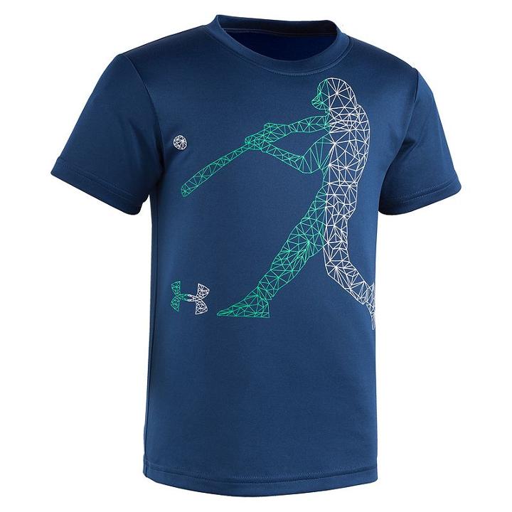 Boys 4-7 Under Armour Geometric Baseball Player Tee, Boy's, Size: 7, Brt Blue