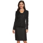 Women's Le Suit Jacquard Suit Jacket & Pencil Skirt Set, Size: 8, Black