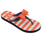 Women's College Edition Virginia Cavaliers Bow Flip-flops, Size: Medium, Blue (navy)