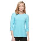 Women's Dana Buchman Wavy Jacquard Top, Size: Xs, Turquoise/blue (turq/aqua)
