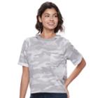 Juniors' So&reg; Perfectly Soft Raglan Hooded Sweatshirt, Teens, Size: Xl, Silver