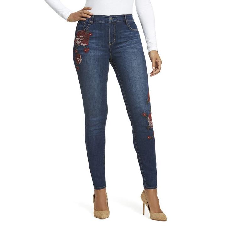Women's Gloria Vanderbilt Jessa Curvy Skinny Jeans, Size: 14 Avg/reg, Med Blue