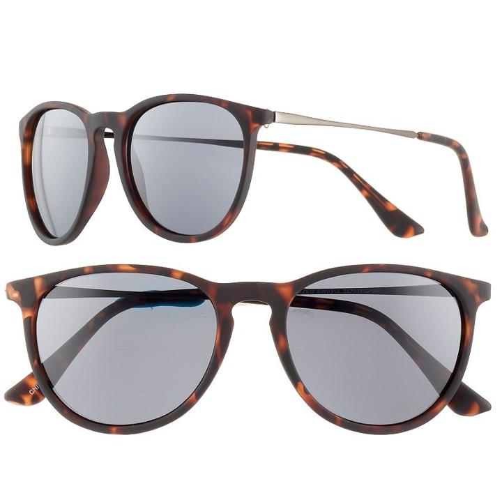 Men's Apt. 9&reg; Round Tortoise Sunglasses, Dark Brown