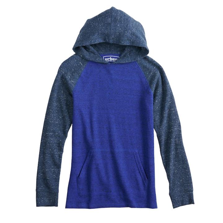 Boys 8-20 Urban Pipeline&reg; Raglan Hooded Tee, Size: Large, Drk Purple