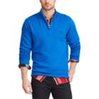 Men's Chaps Regular-fit Textured Quarter-zip Pullover, Size: Small, Blue