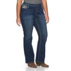 Juniors' Plus Size Vanilla Star Crochet Pocket Bootcut Jeans, Girl's, Size: 16 W, Med Blue