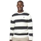 Men's Chaps Classic-fit Striped Crewneck Sweater, Size: Medium, Natural