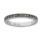 Stacks And Stones Sterling Silver Marcasite Stack Ring, Women's, Size: 7, Black