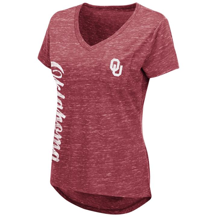 Women's Oklahoma Sooners Wordmark Tee, Size: Large, Med Red