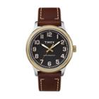 Timex Men's New England Two Tone Leather Watch - Tw2r22900jt, Size: Large, Brown