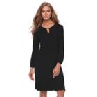 Women's Apt. 9&reg; Keyhole A-line Dress, Size: Xl, Black