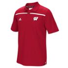 Men's Adidas Wisconsin Badgers Sideline Coaches Polo, Size: Small, Red