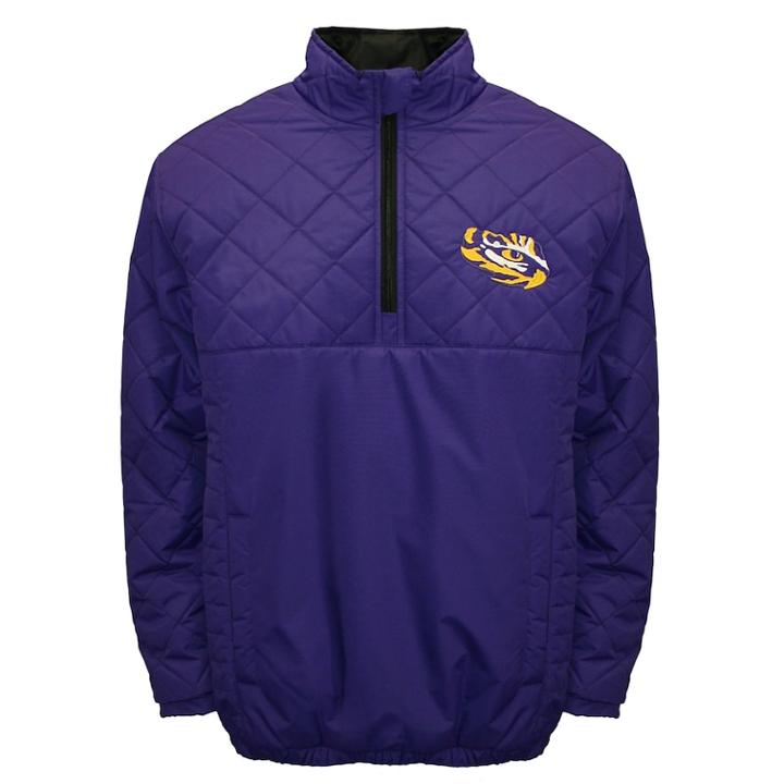 Adult Franchise Club Lsu Tigers Clima Quarter-zip Jacket, Adult Unisex, Size: 4xl, Purple