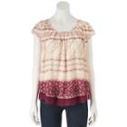 Women's Lc Lauren Conrad Pleated Top, Size: Small, White