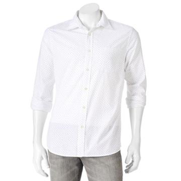 Men's Sonoma Goods For Life&trade; Modern-fit Poplin Button-down Shirt, Size: Large, Natural