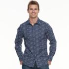 Men's Marc Anthony Slim-fit Stretch Button-down Shirt, Size: Small, Purple