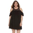 Plus Size Sonoma Goods For Life&trade; Macrame Cold-shoulder Dress, Women's, Size: 1xl, Black