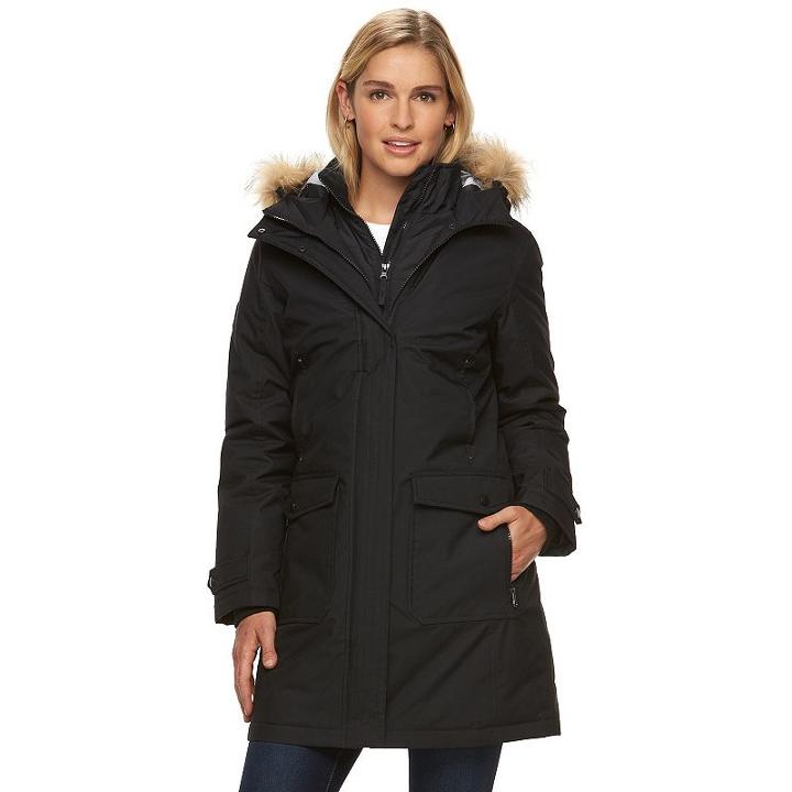Women's Free Country Expedition Hooded Down Parka, Size: Xl, Black