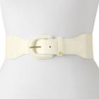 Women's Chaps Patent Faux-leather Stretch Belt, Size: Xl, White