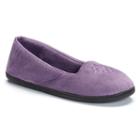 Dearfoams Velour Closed-back Slippers, Women's, Size: Large, Drk Purple