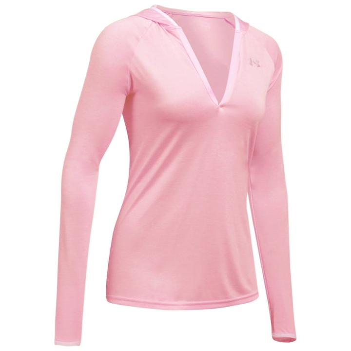 Women's Under Armour Tech Twist Long Sleeve Hoodie, Size: Small, Beige Over