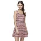 Juniors' Candie's&reg; Chevron Skater Dress, Girl's, Size: Xl, Pink Other