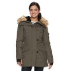Women's S13 Eskimo Down-fill Faux-fur Trim Parka, Size: Large, Green Oth