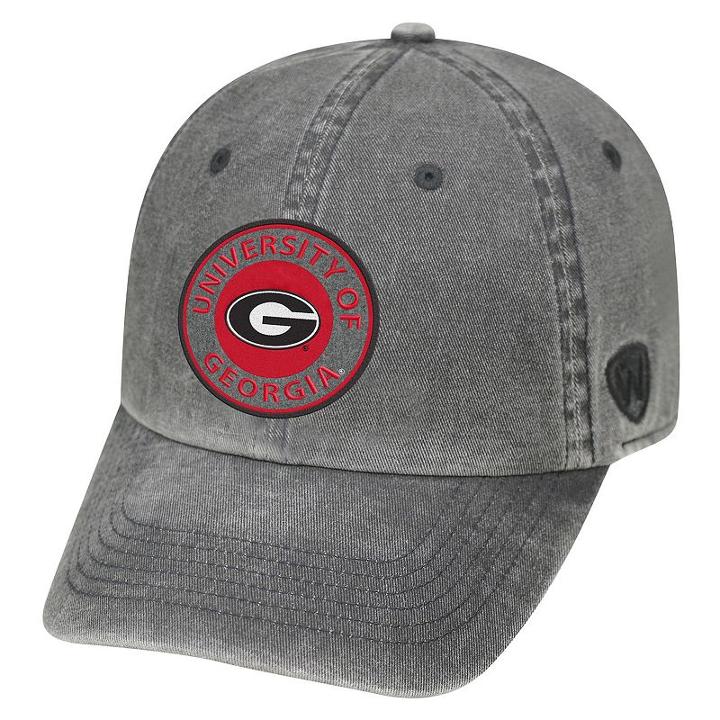 Adult Georgia Bulldogs Fun Park Vintage Adjustable Cap, Men's, Med Grey
