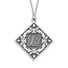 Insignia Collection Nascar Kyle Busch 18 Stainless Steel Pendant Necklace, Women's, Size: 18, Grey