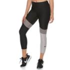 Women's Nike Power Training Midrise Capri Leggings, Size: Large, Grey (charcoal)
