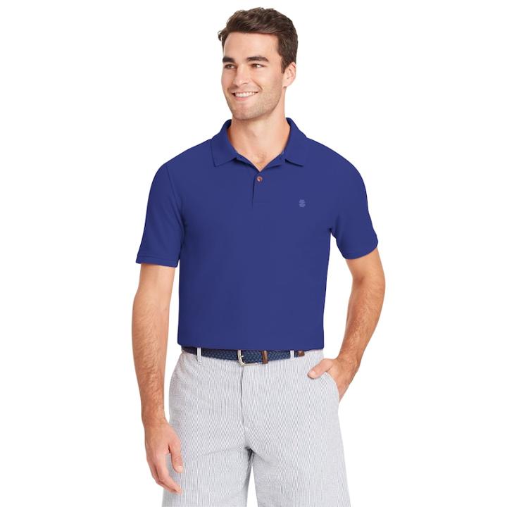 Men's Izod Sportflex Classic-fit Solid Stretch Performance Polo, Size: Small, Med Blue