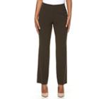 Women's Croft & Barrow&reg; Hollywood Straight-leg Dress Pants, Size: 16 T/l, Brown