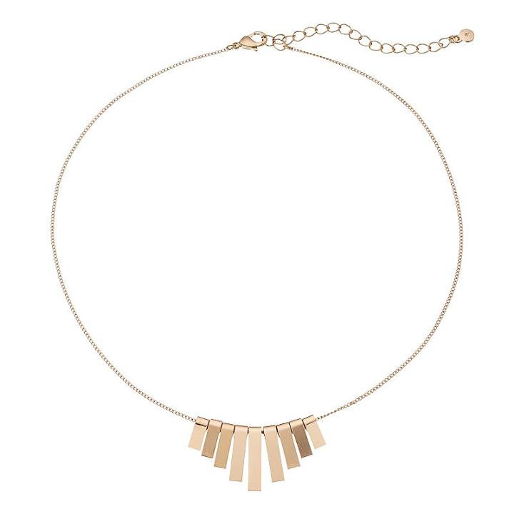 Lc Lauren Conrad Graduated Bar Necklace, Women's, Gold