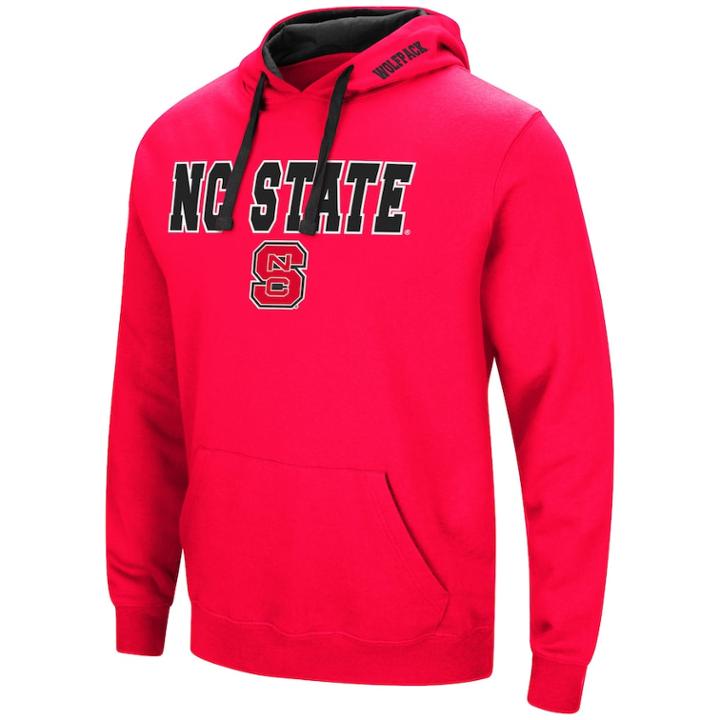 Men's North Carolina State Wolfpack Pullover Fleece Hoodie, Size: Xl, Med Red