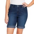 Women's Gloria Vanderbilt Roll-cuff Jean Shorts, Size: 8, Brt Blue