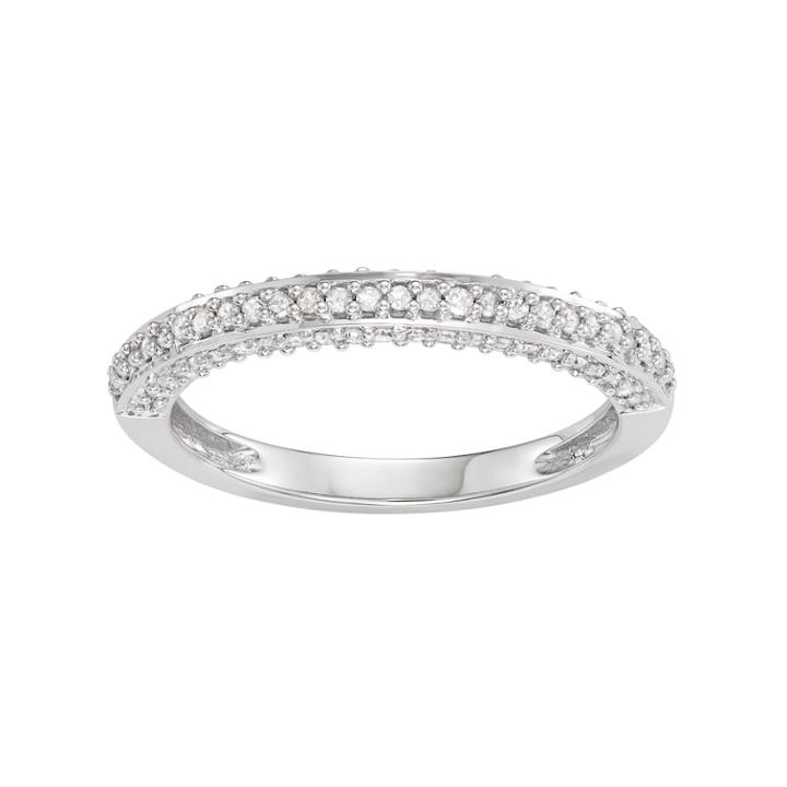 10k White Gold 3/8 Carat T.w. Diamond Wedding Ring, Women's, Size: 5