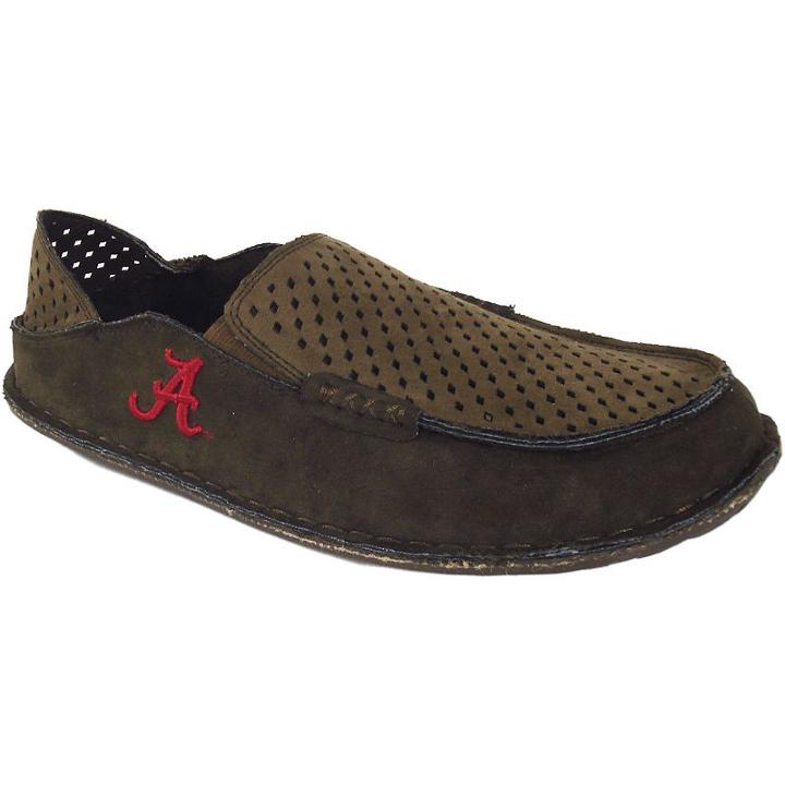 Men's Alabama Crimson Tide Cayman Perforated Moccasin, Size: 11, Brown