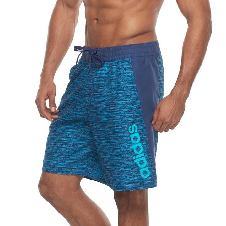 Men's Adidas Racer Microfiber Volley Shorts, Size: Xl, Turquoise/blue (turq/aqua)