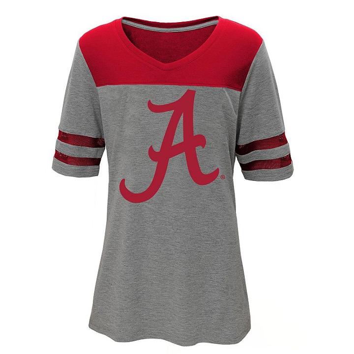 Juniors' Alabama Crimson Tide Football Tee, Women's, Size: Small, Dark Red
