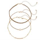 Gs By Gemma Simone Beaded & Braided Choker Necklace Set, Women's, Size: 12.5, Multicolor