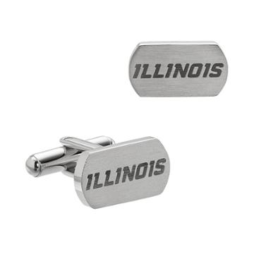 Fiora Stainless Steel Illinois Fighting Illini Cuff Links, Men's, Grey