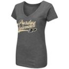 Women's Colosseum Purdue Boilermakers Script Wordmark Tee, Size: Large, Grey (charcoal)