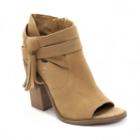 Rampage Promise Women's Peep Toe Ankle Boots, Size: 7.5, Beig/green (beig/khaki)