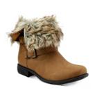 Olivia Miller Crescent Women's Moto Boots, Girl's, Size: 6, Lt Brown