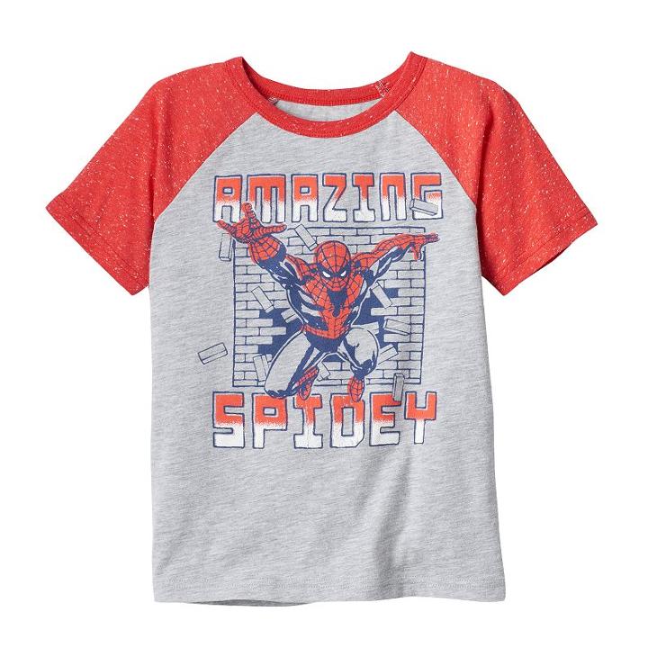Boys 4-10 Jumping Beans&reg; Marvel Spider-man Amazing Spidey Raglan Graphic Tee, Boy's, Size: 6, White Oth